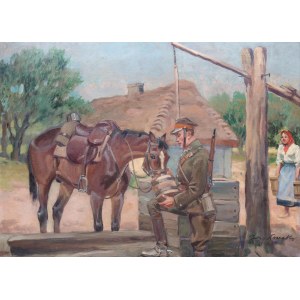 Jerzy Kossak (1886 Kraków - 1955 tamże), Przy studni