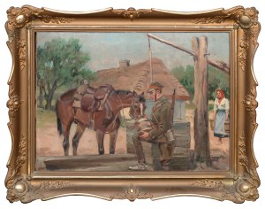 Jerzy Kossak (1886 Kraków - 1955 tamże), Przy studni