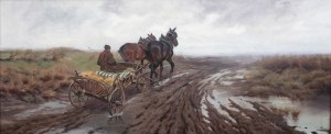 Zygmunt Józefczyk (1881 Kraków-1966), Na drodze, 1926 r.