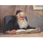Adam Setkowicz (1875, Kraków – 1945, ibid.), Rabbi at the Torah scroll