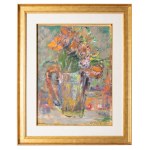 Jan Cybis (1897, Wróblin – 1972, Varsavia), Fiori in una brocca di stagno, 1949.