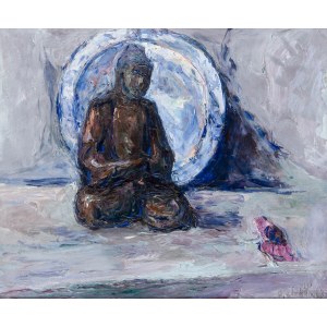 Włodzimierz Terlikowski (1873, Poraj – 1951, Parigi), Natura morta con figura di Buddha, 1920.