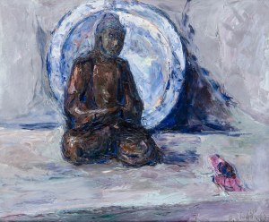 Włodzimierz Terlikowski (1873 Poraj - 1951 Paryż), Martwa natura z figurą Buddy, 1920 r.