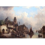 Ludwig Hermann (1812 Greiswald - 1881 Berlin), W portowym miasteczku, 1854 r.