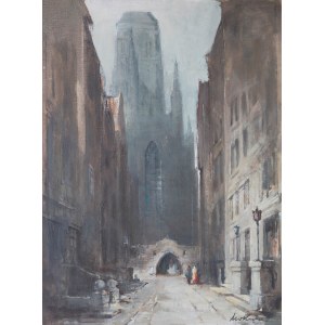 Marian Mokwa (1889, Malary – 1987, Sopot), View of Mariacka Street in Gdańsk