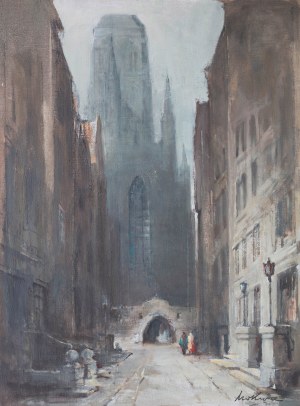 Marian Mokwa (1889 Malary - 1987 Sopot), Widok na ul. Mariacką w Gdańsku
