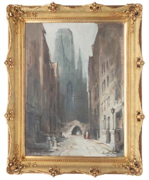 Marian Mokwa (1889 Malary - 1987 Sopot), Widok na ul. Mariacką w Gdańsku