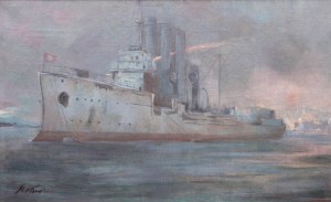Marian Mokwa (1889 Malary - 1987 Sopot), Krążownik Aurora