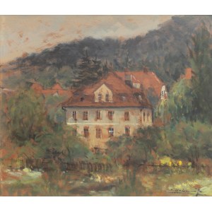 Eugeniusz Dzierzencki (1905 Warschau – 1990 Sopot), Sopot. Blick von der Terrasse / Blick aus dem Fenster