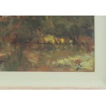 Eugeniusz Dzierzencki (1905 Warschau – 1990 Sopot), Sopot. Blick von der Terrasse / Blick aus dem Fenster