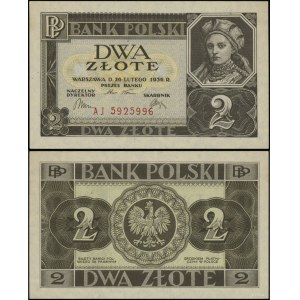 Poland, 2 zlote, February 26, 1936, AJ