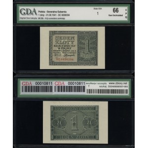 Poland, 1 zloty, August 1, 1941, BC