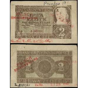 Polska, fałszerstwo 2 złote, 1.08.1941, B