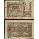 Poland, counterfeit 2 zlote note, August 1, 1941
