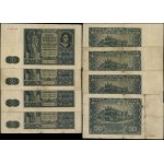 Polska, zestaw 8 banknotów, 1940-1941
