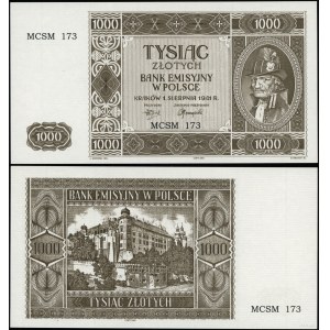 Polska, kopia 1.000 złotych, 1.08.1941 (2004)