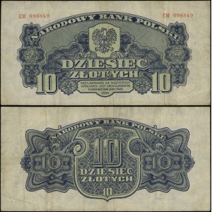 Polska, 10 złotych, 1944, OBOWIĄZKOWYM, EM