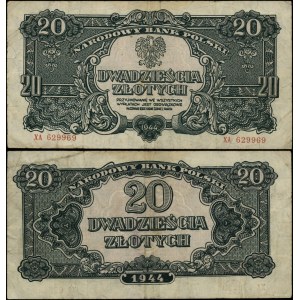 Poland, 20 zlotych, 1944, MANDATORY, XA