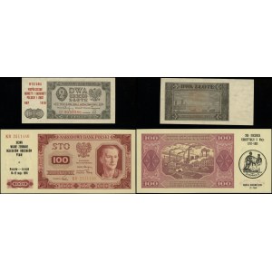 Poland, set of 2 banknotes with commemorative overprints