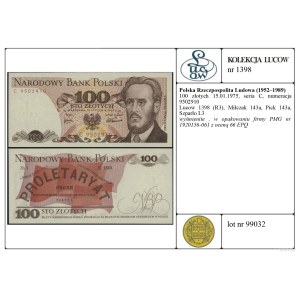 100 złotych, 15.01.1975, C