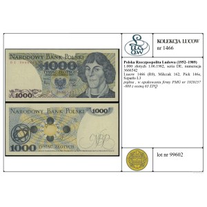 1,000 zlotys, June 1, 1982, DE