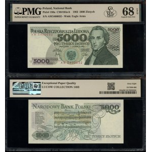 5,000 zlotys, June 1, 1982, AW