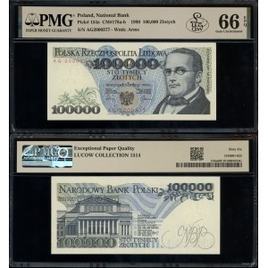 100,000 zlotys, February 1, 1990, AG