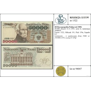 50.000 złotych, 16.11.1993, G