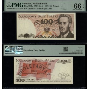 100 zlotych, January 15, 1975, U