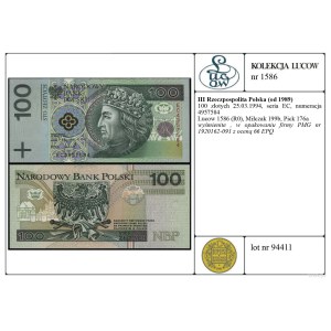 100 zlotych, March 25, 1994, EC