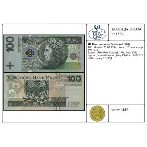 100 zlotych, March 25, 1994, EP