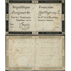 France, 125-livre assignat, (1793)