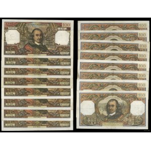 France, set of 9 banknotes, 1965–1969