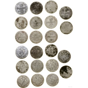 Poland, set of 11 x 10 groszy, 1 x 1839, 10 x 1840, Warsaw