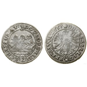 Śląsk, 3 krajcary, 1657 EW, Brzeg