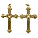 Religious items, a cross styled to resemble a reliquary