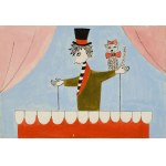Kazimierz Mikulski, Set Design - A Young Man in a Top Hat with a Cat