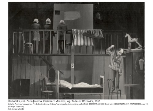 Kazimierz Mikulski, Projekt scenografii do spektaklu „Kartoteka” wg. Tadeusz Różewicz, 1961 rok, reż. Zofia Jarema, Kazimierz Mikulski