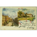 POSTCARD - Greetings from Lviv. Market Square. The Ossoliński Museum - 1899 [rare]