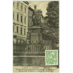 POSTCARD - Lviv. Lemberg. Monument to Hetman Jabłonowski next to the city theater - 1909