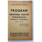 TRZECIAK Stanisław - Program światowej polityki żydowskiej - Warszawa 1936