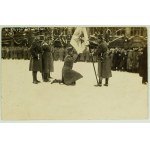 PHOTOGRAPH - Oath of the Greater Poland Army, January 26, 1919. Oath before the Banner [Dowbor-Muśnicki, Commander-in-Chief of the Greater Poland Uprising, recipient of the Virtuti Militari]