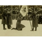 PHOTOGRAPH - Oath of the Greater Poland Army, January 26, 1919. Oath before the Banner [Dowbor-Muśnicki, Commander-in-Chief of the Greater Poland Uprising, recipient of the Virtuti Militari]