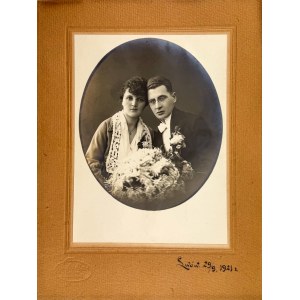 FOTOGRAFIA - Pisarz Jan Wiktor - Lwów 1921 [fotografia ślubna]