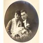 FOTOGRAFIA - Pisarz Jan Wiktor - Lwów 1921 [fotografia ślubna]