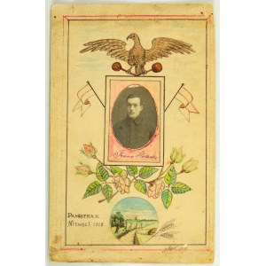 Pamiątka z niewoli. Frane Hoczek - Czechowice 1918 [Kolonia Żebracz, Bielsko, Sokół]