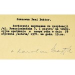 Signature du cardinal Karol Wojtyła au bas d'une invitation datant de 1972 - Invitation à la réception du Nouvel An [Jean-Paul II, signature, autographe]