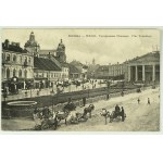 POSTCARD - Vilnius. Theater Square - ca. 1910 [horse-drawn carriages]