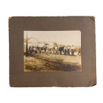 Photograph - Men working on a road construction site. Tomaszów, early 20th century [photo by Er. Kogan, 16x24 cm]