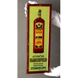 Pre-war advertising sign by Jakób Haberfeld. Oświęcim—early 20th century [vodka, cognac, alcohol]